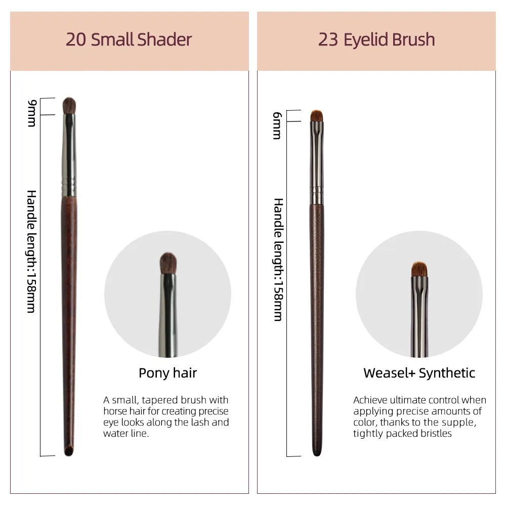 Pennelli per trucco occhi OVW 4 pezzi Dettagli pennelli per applicazioni di precisione Set di strumenti cosmetici di bellezza — image 6