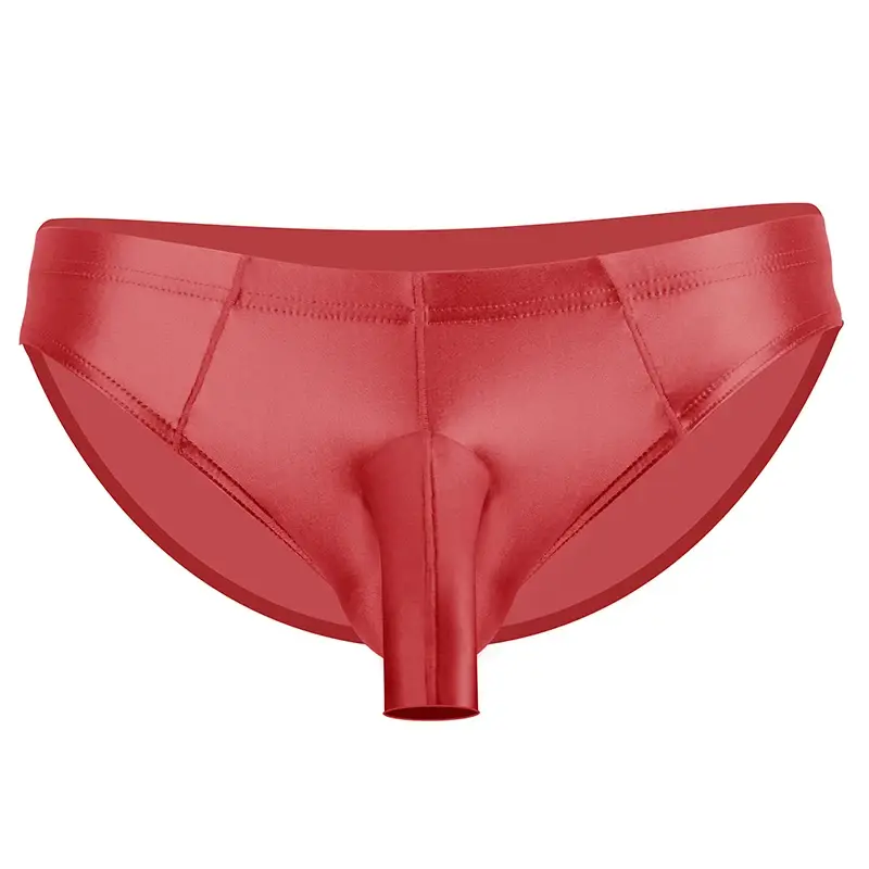 Men's glossy underwear open Pouch Panties Men Smooth Underwear Lingerie Hip Lifting High Elastic Bikini Briefs gay underwear — image 18