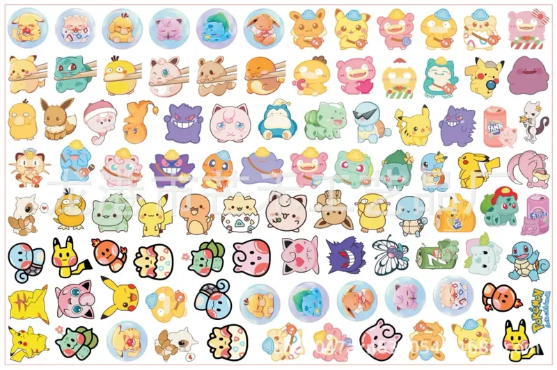 Pokemon acrilico fai da te patch ciondolo Kawaii taglio a forma speciale cartone animato anime stampa fronte-retro portachiavi materiale forcina — image 13