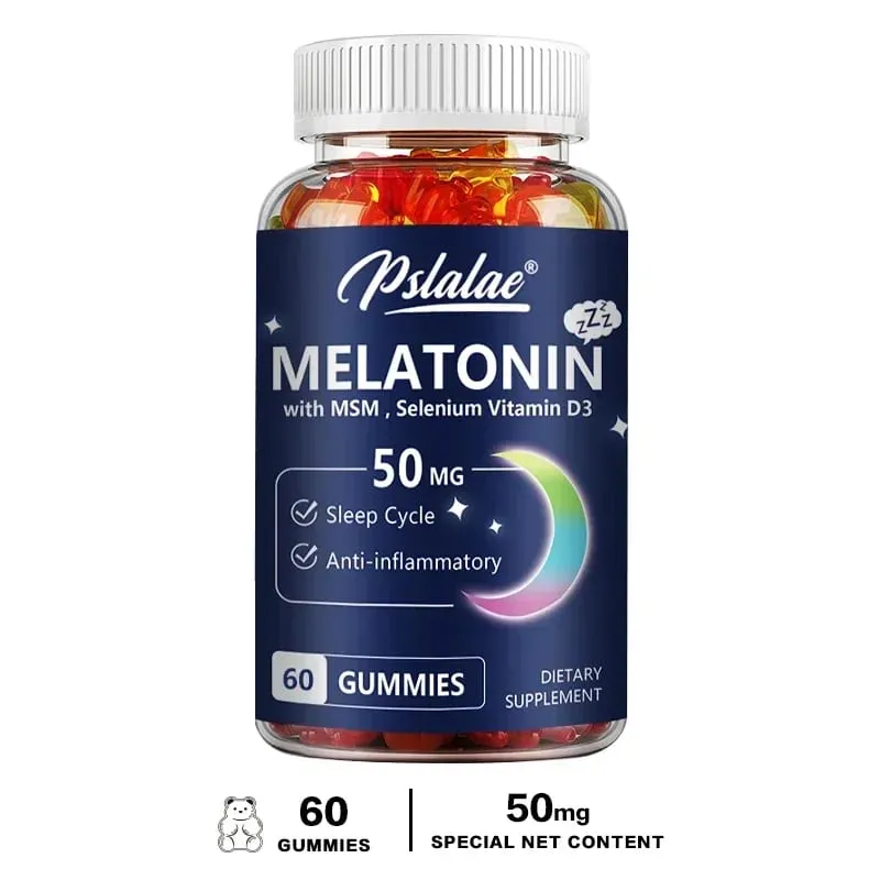 Melatonin Gummies 50mg - Υποστήριξη ύπνου Ανακούφιση από το στρες Βελτιωμένη ποιότητα ύπνου Αυξημένη παραγωγή ενέργειας Αυξημένη ζωτικότητα — image 8