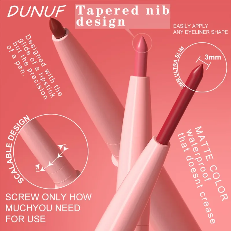1PC Waterproof Matte Lip Liner Contours Lips in Shades Sexy Red Lipstick Matte Red Brown Lipliner Pencil Makeup Slim Lip Outline — image 6