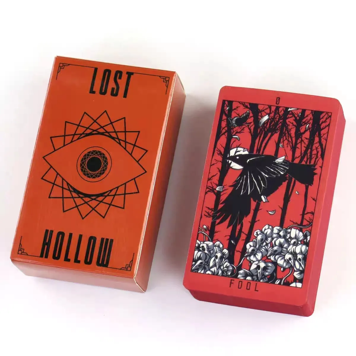 Lost Hollow Tarot Deck 80 Cards Gothic Dark Art Oracle Divination With Guidebook English Fortune Telling Cards Witch Gift