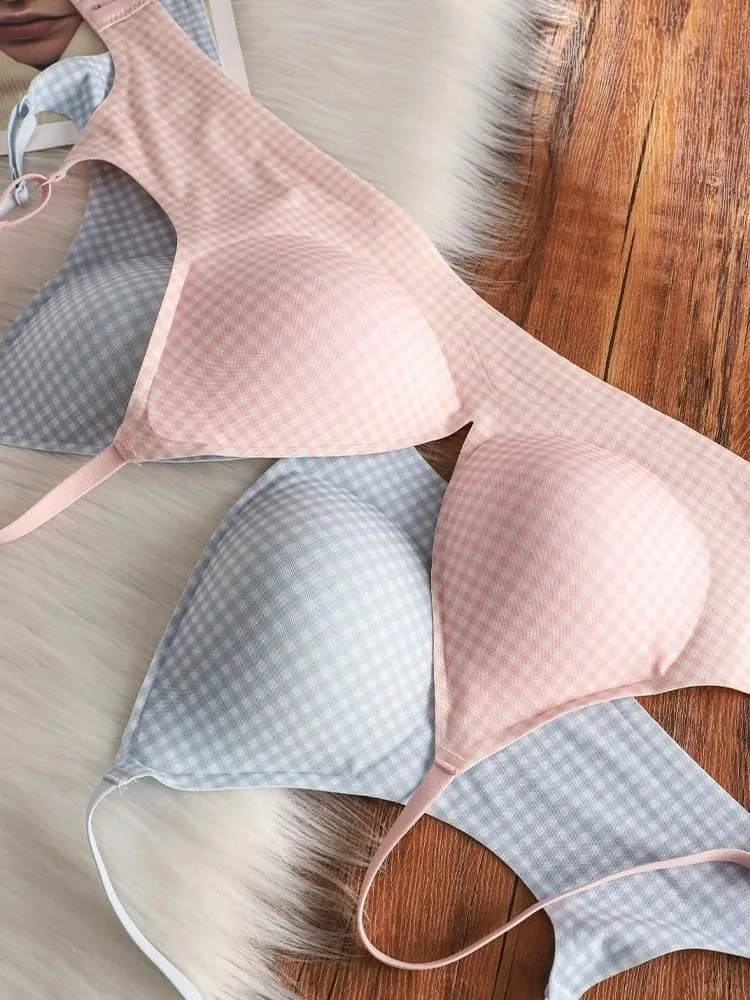 Elegantní Seamless Bralette Malá poprsí Sbírka Proti povisnutí Tenká nastavitelná ramínka Wirefree Comfort Fit UK Light Support Podprsenka — image 4