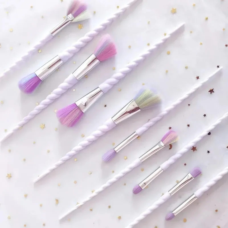 สีสันชุดแปรงแต่งหน้า 10 ชิ้นคริสตัล Handle คอนซีลเลอร์แปรงสุขภาพความงามเครื่องมือเครื่องสำอาง Make Up Tools — image 2