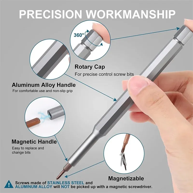 24 Trong 1 Cao Cấp Chính Xác Bộ Tua Vít Nhỏ Bộ Tua Vít Từ Tính Tua Vít Mini Bộ Sửa Chữa Sửa Chữa Điện Tử — image 10