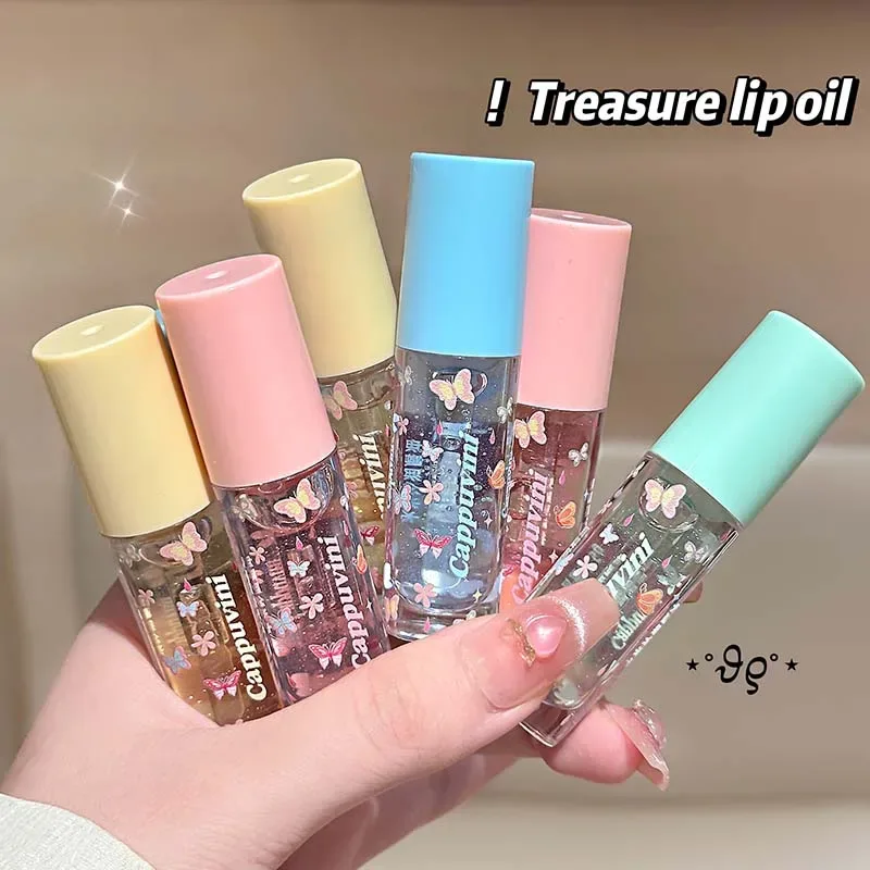 Pelembap Air Lip Gloss Ringan Berkilau Transparan Jeli Cermin Lip Glasir Jernih Hidrasi Menepuk-nepuk Lip Gloss Riasan — image 6