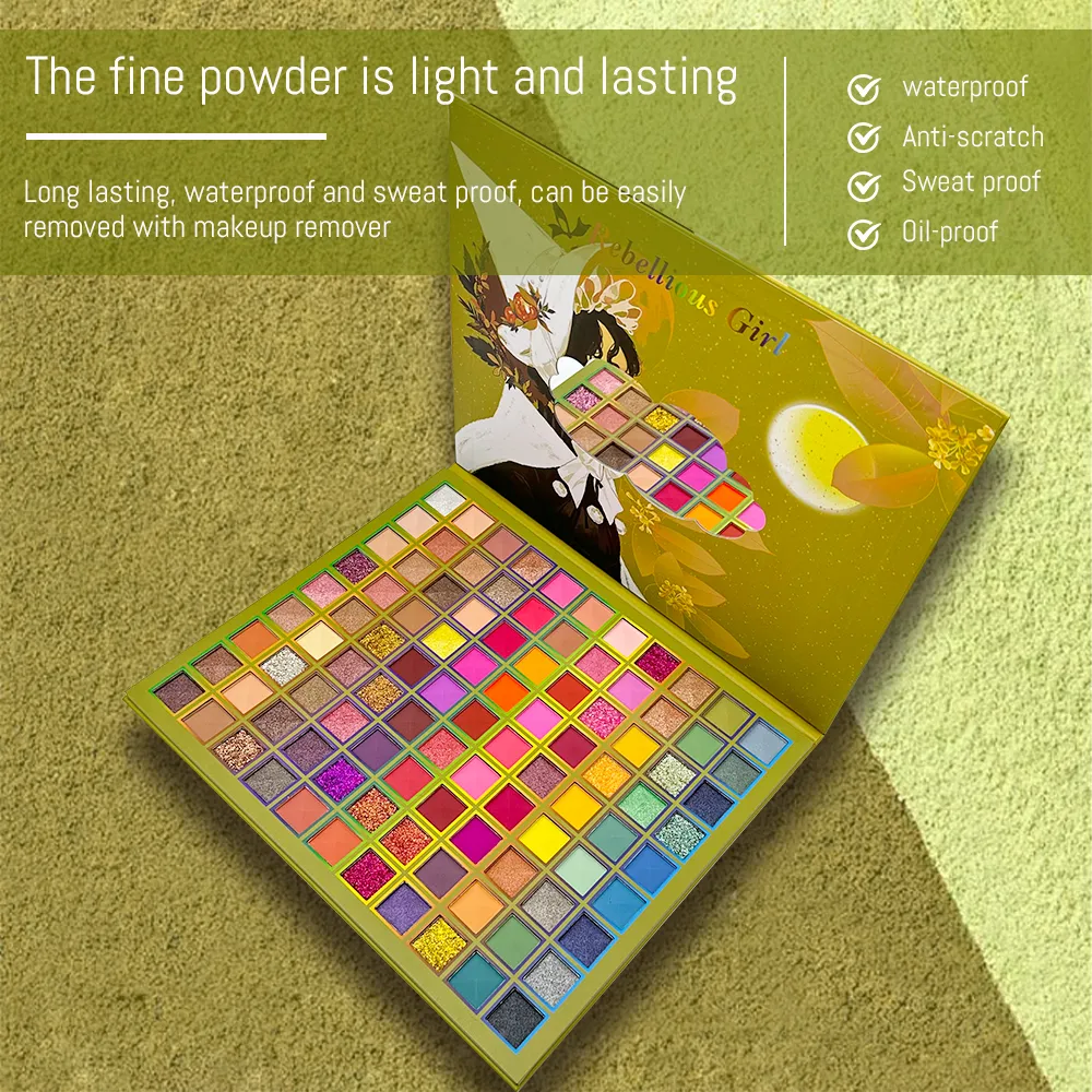 99 Color Rainbow Eye Makeup Plate Professional Matte Flash Plate Durable Eye Shadow Plate Κατάλληλο για δώρα σε γυναίκες καλλυντικά — image 4