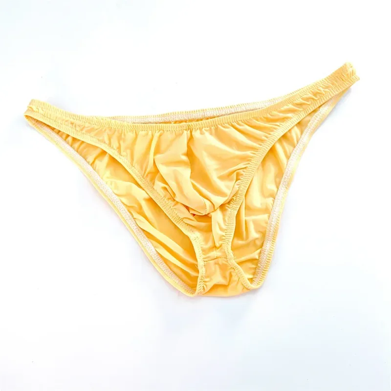 Rosa Herren-Slips, Nylon-Spandex, bequeme, atmungsaktive Unterhose mit niedriger Taille, schnell trocknende Herren-Bikini-Unterwäsche aus Eisseide — image 24