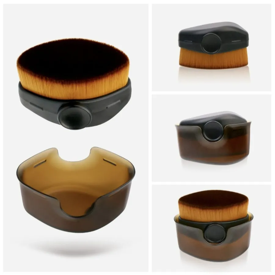 Mehrzweck-Gesichtspinsel mit Etui, Foundation, Rouge, Puderpinsel für flüssige Cremes, reisefreundliches Make-up-Werkzeug — image 4