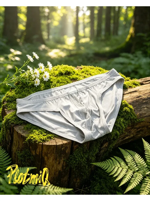1 peça cueca masculina de cintura baixa sólida cinza biquíni elástico borda simples tecido elástico macio bolsa de contorno 3d cuecas masculinas