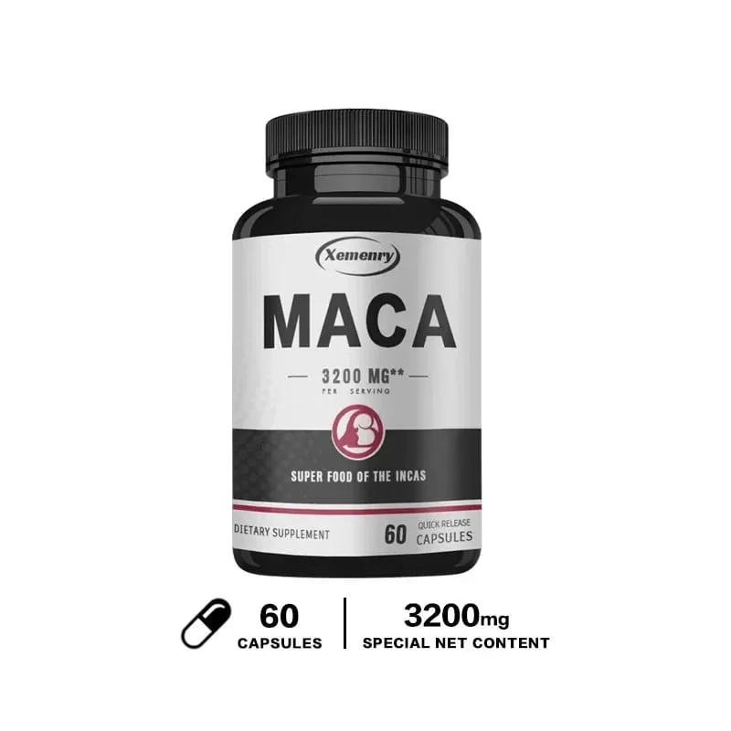 Ultimate Organic Black Maca Capsule Supplement 3200 Mg (na porci) 120 Quick Release Capsules Men's Enhancement Formula
