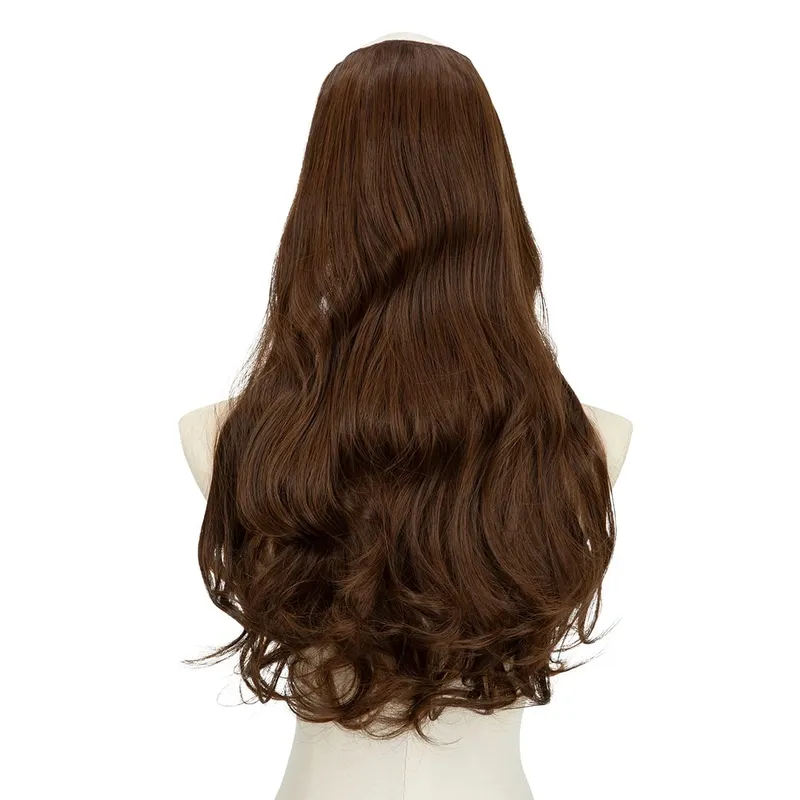Premium Synthetic U-Part Clip In Hair Extension Long Thick Curly Natural Blonde False Heat Resistant Hair Hairpieces For Women — image 12