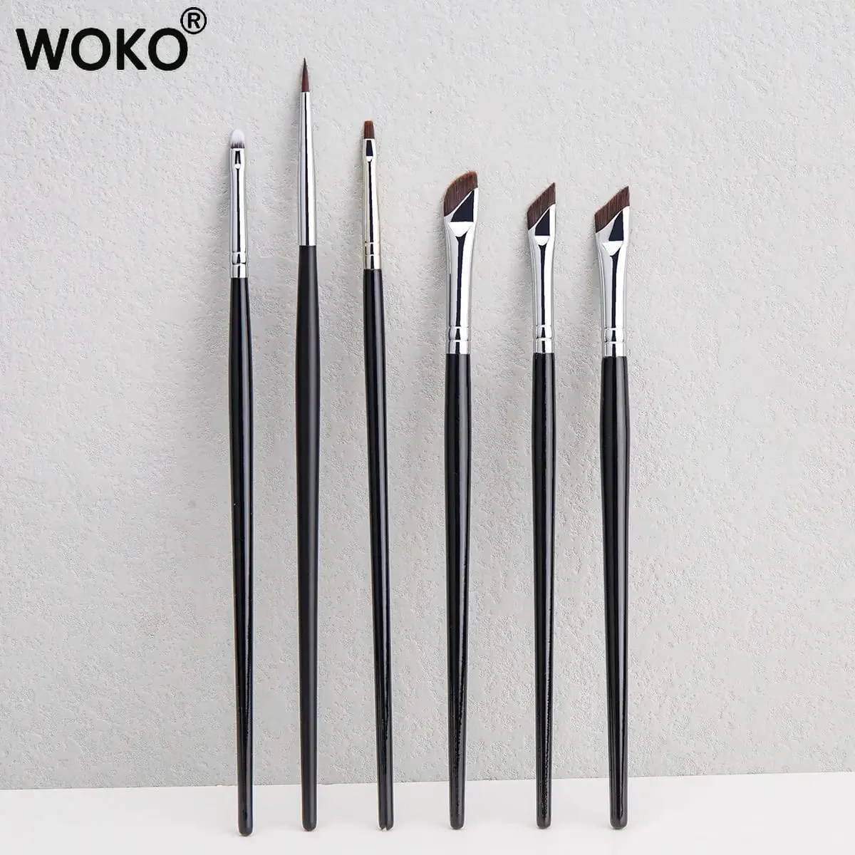 5/6PCS Dünne Gel Eyeliner Make-Up Pinsel Eyeliner Pinsel Sets Flache Top Eyeliner Concealer Pinsel Eye Liner Detaillierte make-up-Tool — image 1