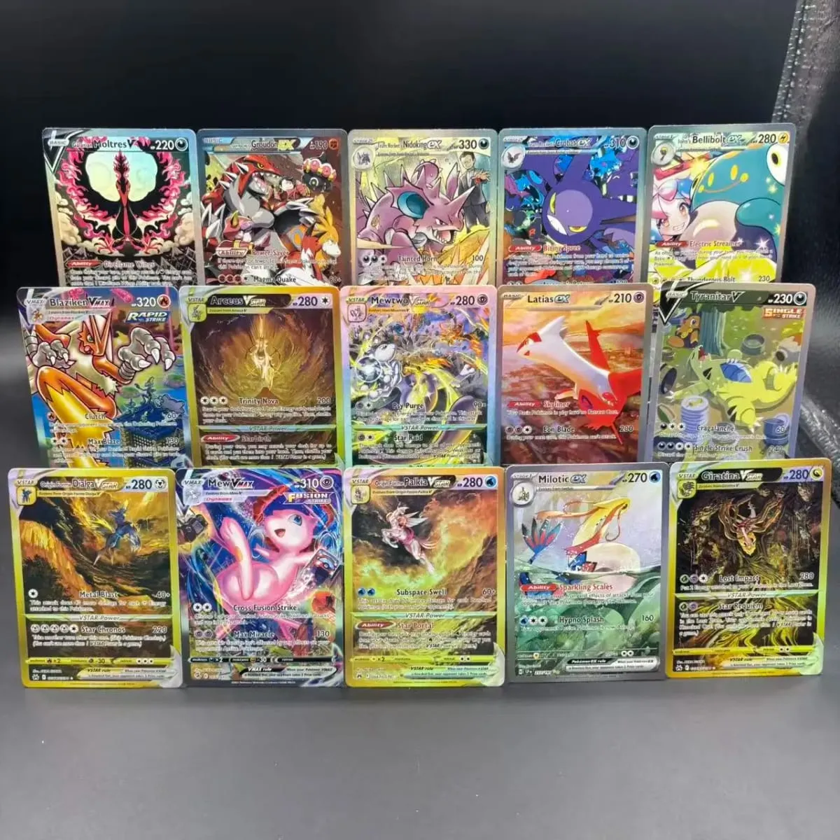Kad Koleksi DIY Psyduck Salamence Crobat Mewtwo ex EN Buatan Sendiri Kad Tunggal Permainan Klasik Anime Kad Hadiah Mainan — image 1