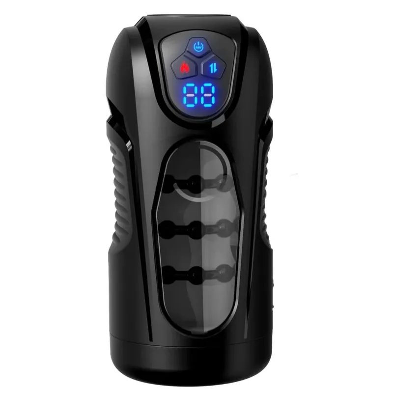 Männlicher Masturbator, automatischer Stoß, Vibration, Heizung, Masturbationstasse, Taschenmuschi, Penispumpe, Blowjob, Sexspielzeug für Männer