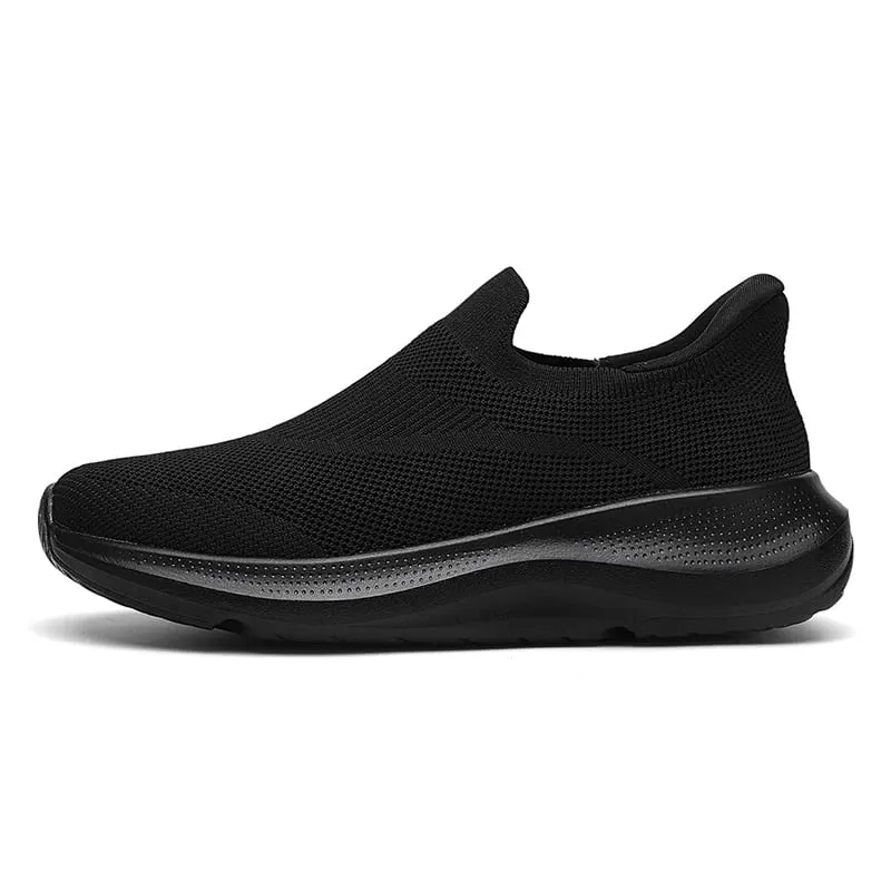 Zapatos transpirables de punto con plataforma para caminar, zapatillas deportivas ligeras con cojín antideslizante, zapatillas informales para hombres y mujeres de alta calidad