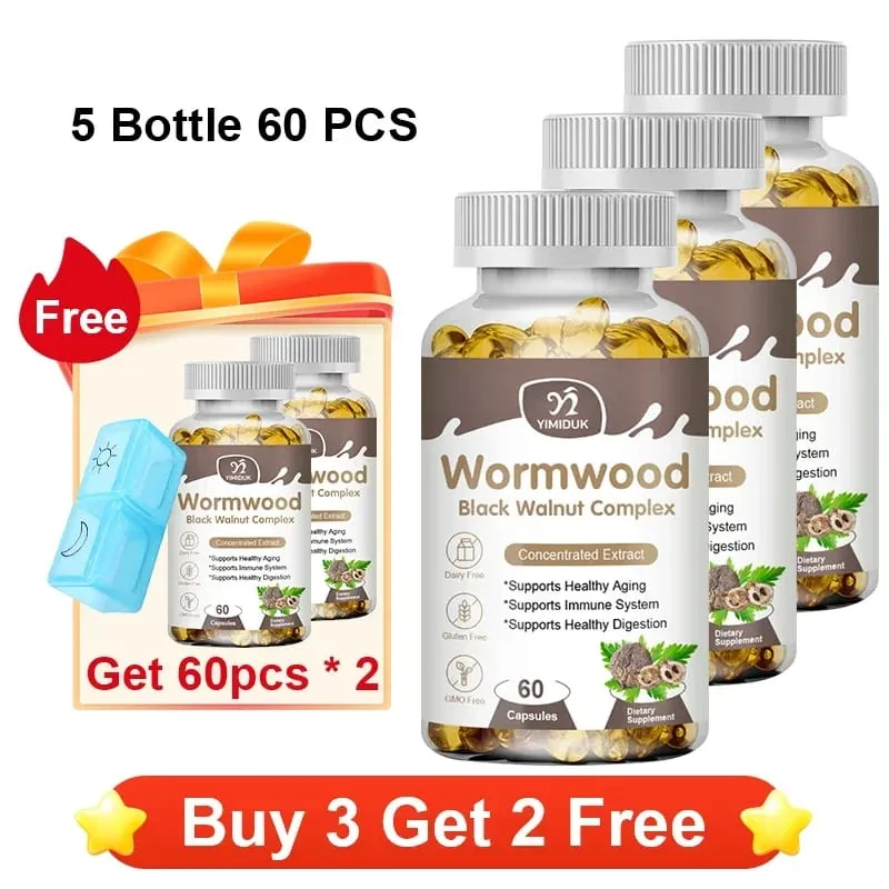 High Potency Parasite Cleanse Capsules Wormwood Black Walnut Supports Intestinal Cleansing Detox & Gut Health for Adults — image 10