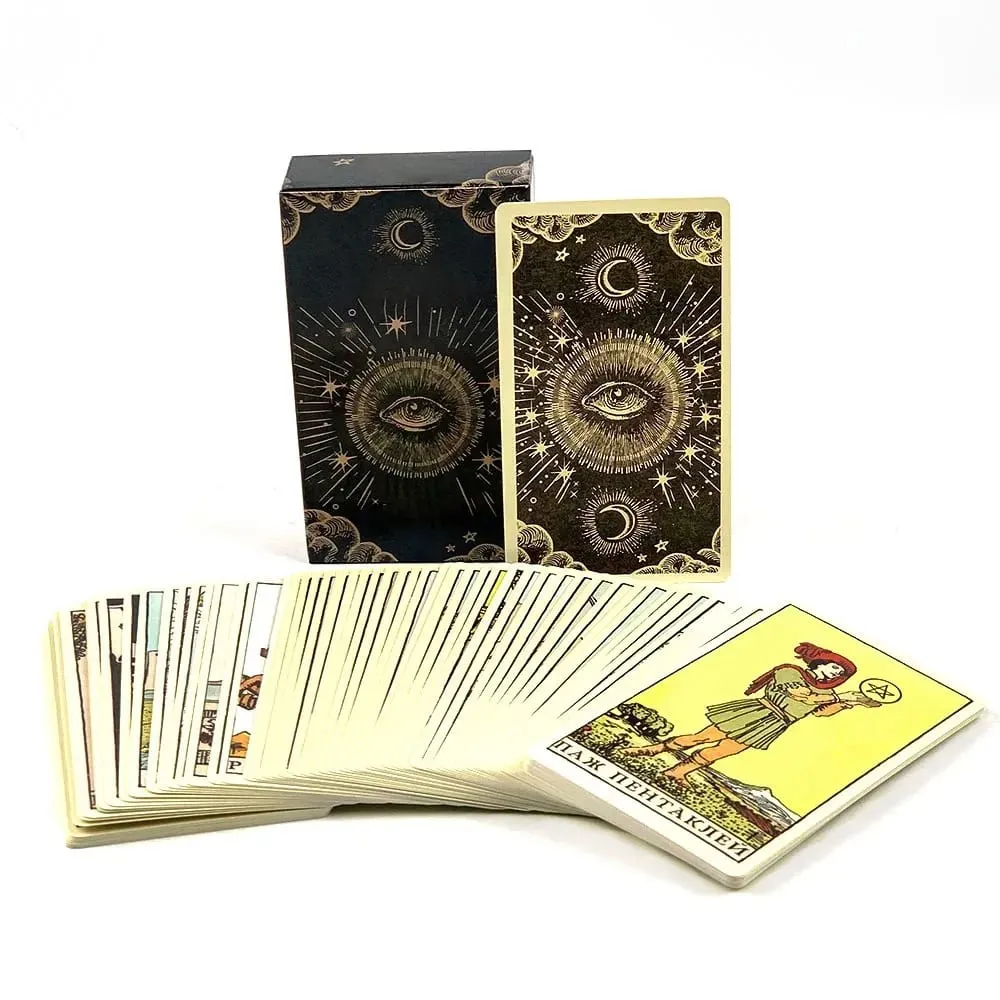 Cartes de Tarot édition russe, édition de Divination du destin, jeux avec guide pour débutants, outil de jeu de collecte de divertissement