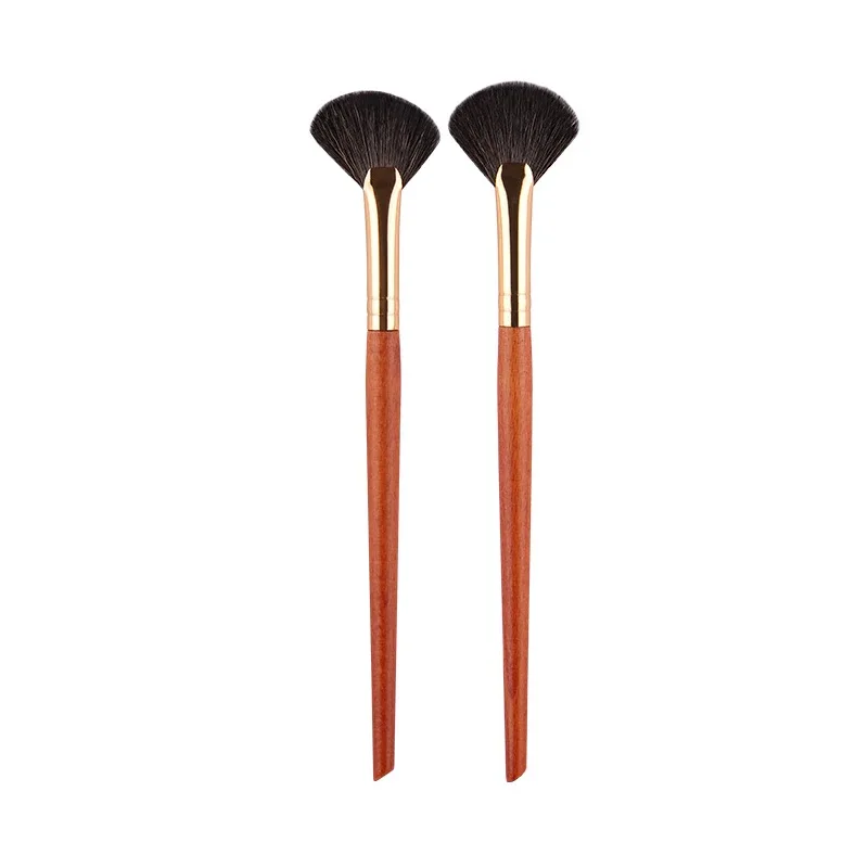 1 kus Malé vějířové štětce na make-up Zvýrazňovač Nosní stíny Štětec na make-up Tvářenka na kontury nádherné kosmetické nástroje Kozí srst — image 16
