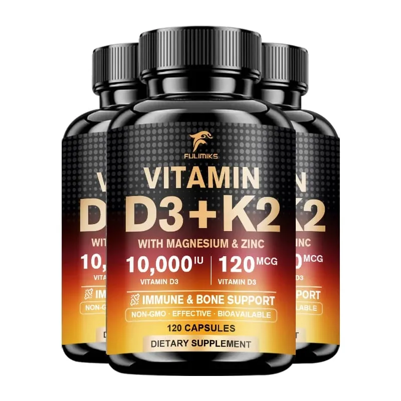 High Absorption Vitamin D3+K2 Supplement with Magnesium & Zinc Supports Bone Teeth Muscle & Immune Health for Daily Life — image 10