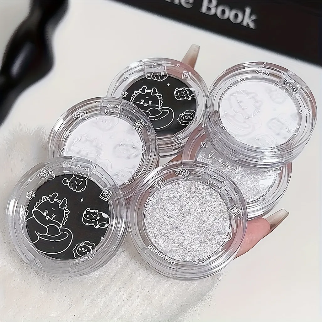 Muge Leen Sombra de olhos única de longa duração, três texturas para maquiagem dos olhos e presente cosmético com brilho facial — image 5