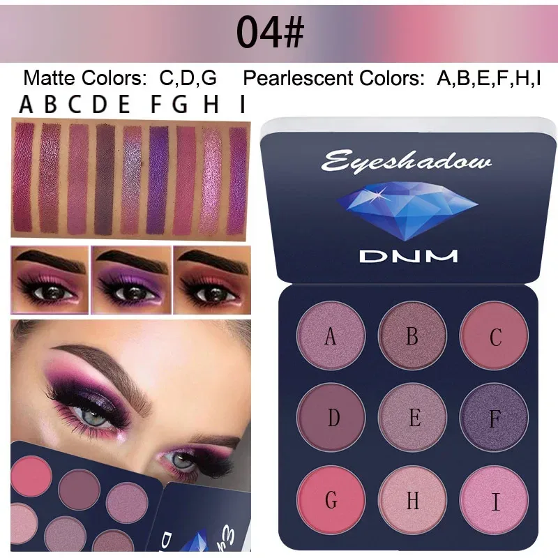9 Colors Nude Eyeshadow Powder Makeup Palette Matte Shimmer Eye Pigmented Powder Make Up New Warm Earth Color Eyeshadow — image 15