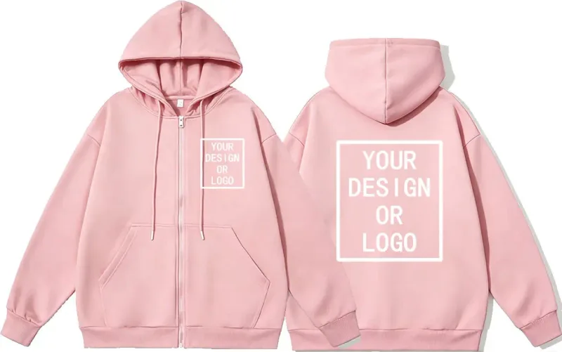 Personnalisez votre propre logo/photo Personnalisé Personnalisé Homme Femme Bricolage Fermeture Éclair Sweat à capuche Décontracté Sweat à capuche Nouveau Pull — image 10