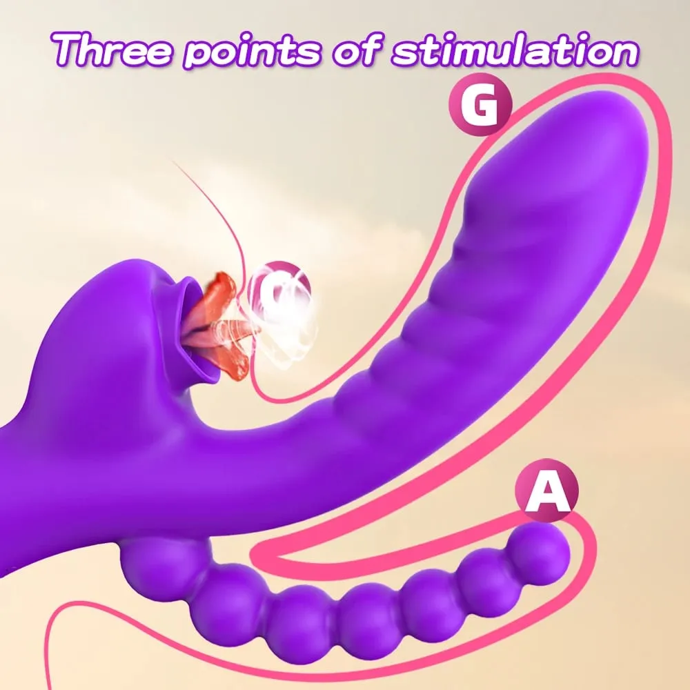 3 in 1 toccando sbattimento vibratore sesso anale clitoride clitoride ventosa stimolatore giocattoli del sesso leccate femminili succhiare vibratori prodotti per adulti — image 2