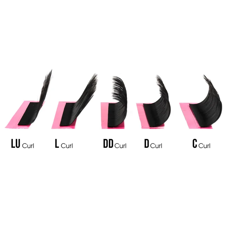 Fadvan prodlužování umělých řas tvaru Y YY hnědá/černá C/D/L/LU/L+ Curl Fox Eye — image 6