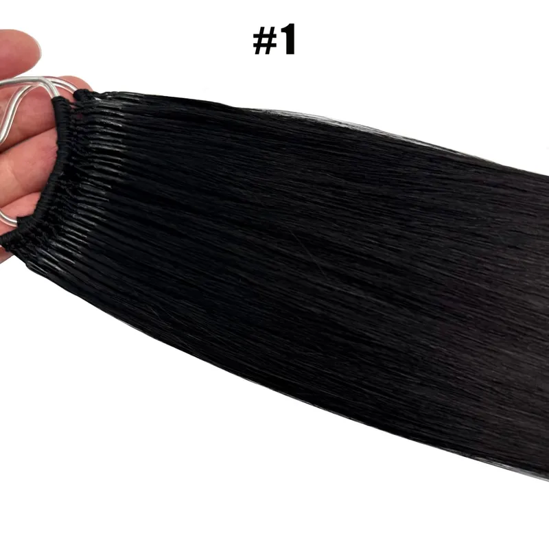 Düz Kore Popüler Pamuk Dize Twins Ucu Saç Uzantıları Brezilyalı Remy Saç 0.5G/Adet Keratin I-İpucu İnsan Saç Kadın Için — image 8