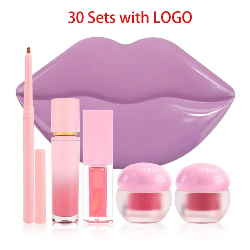 Ensemble de maquillage pour les lèvres Vegan 5 en 1, masque à l'huile brillant, doublure, gommage, marque privée, Logo personnalisé, vente en gros, fourniture en vrac pour les revendeurs — image 11