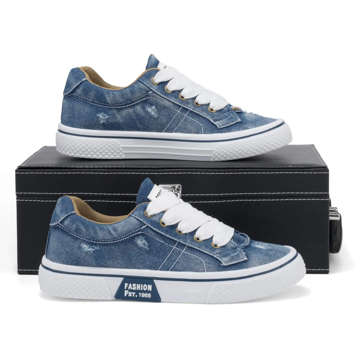 Scarpe da uomo nuove primavera e autunno personalizzate Stile coreano Scarpe casual basse di grandi dimensioni alla moda Scarpe singole in denim Sneakers versatili — image 5
