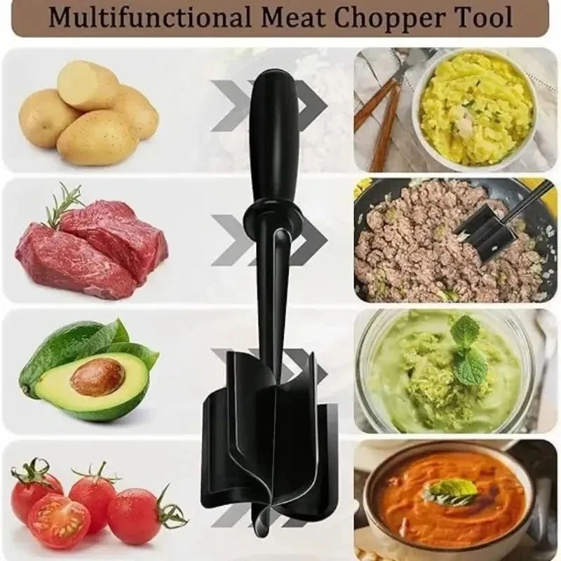 Fruit Salad Mixer Multifunctional Manual Mashed Chopper Potato Meat Crusher Non-Stick Masher Kitchen Mixing Rod Cooking Tools — image 4