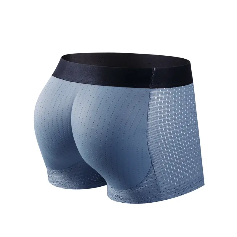 Men Trunks Built-in Fake Butt Hip Lifter Enhancer Shorts Boxer Briefs Padded Underwear Shapewear Underpants Nylon Breathable — image 1
