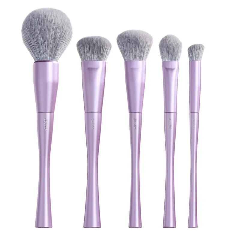 Jessup – ensemble de pinceaux de maquillage professionnels, 14 pièces, pour fond de teint végétalien, fard à paupières, poudre de Contour, Kit de pinceaux de mélange de luxe violet T512