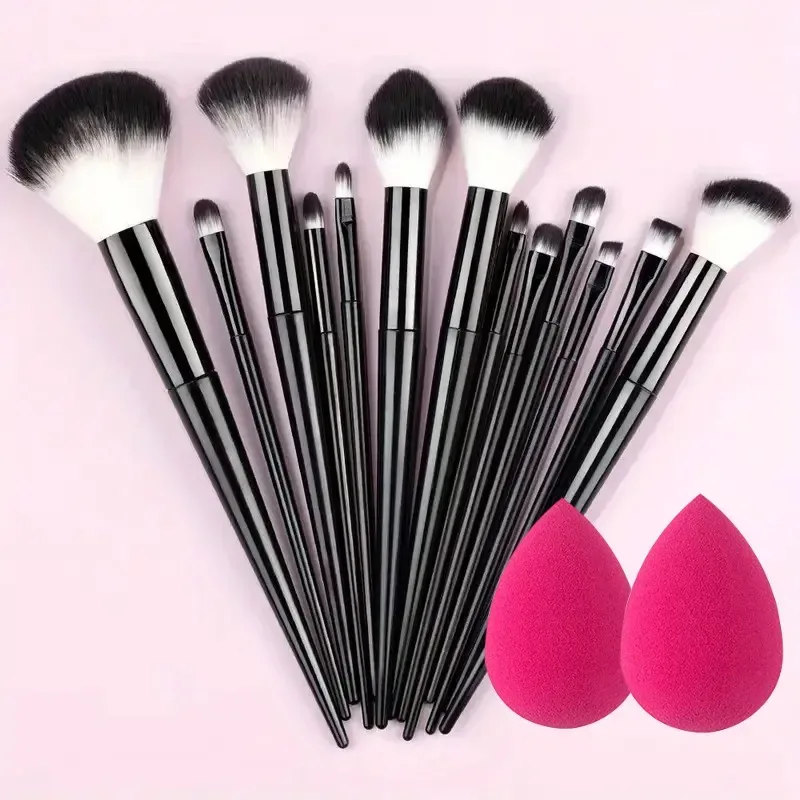 13 ชิ้น Soft Fluffy ชุดแปรงแต่งหน้าสำหรับเครื่องสำอางค์ Foundation Blush Powder อายแชโดว์ Kabuki ผสมฟองน้ำแต่งหน้าไข่ — image 16