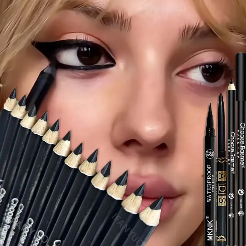 1–20 Stück wasserfeste schwarze Eyeliner-Stifte – wischfest, langlebig und anfängerfreundlich, glattes, hochpigmentiertes Punk-Augen-Make-up — image 1