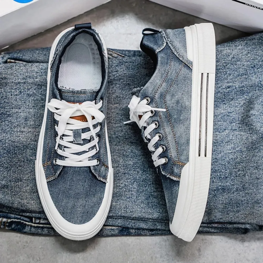 Breathable Canvas Shoes Men Sneakers Soft-soled Casual Board Shoes Low Top Flat Bottomed Trendy Men's Shoes Fashion Zapatillas — image 3