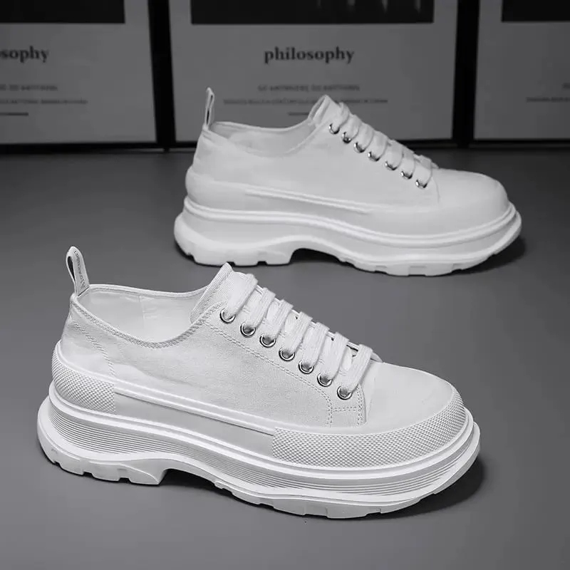 Männer Leinwand Sommer Atmungsaktive Plattform Erhöhte Muffin Turnschuhe 2025 Neue Herbst Tuch Casual Papa Trendy Schuhe — image 5