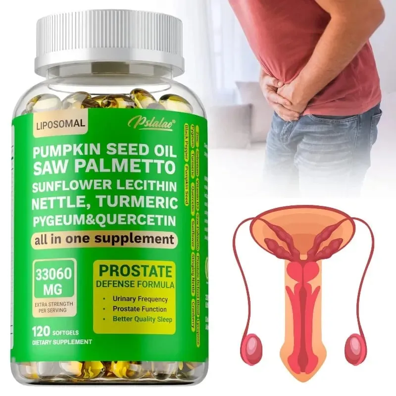 Suplemento de apoyo a la próstata: el bloqueador de DHT promueve los beneficios para la salud urinaria y de la próstata Salud de los hombres - Vegano — image 1