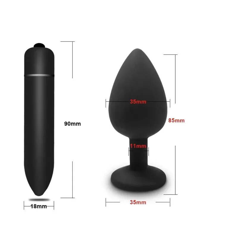 4pcs ซิลิโคน Anal Plug MINI เร้าอารมณ์ Bullet Vibrator BUTT Plug เพศของเล่นสำหรับผู้ชายผู้หญิงเกย์คู่ Anal prostate Stimulator — image 12