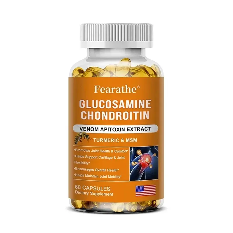 Glucosamine Chondroitin MSM and Turmeric Supplement - Support for Cartilage & Joint Health & Flexibility Non-GMO Capsules — image 9