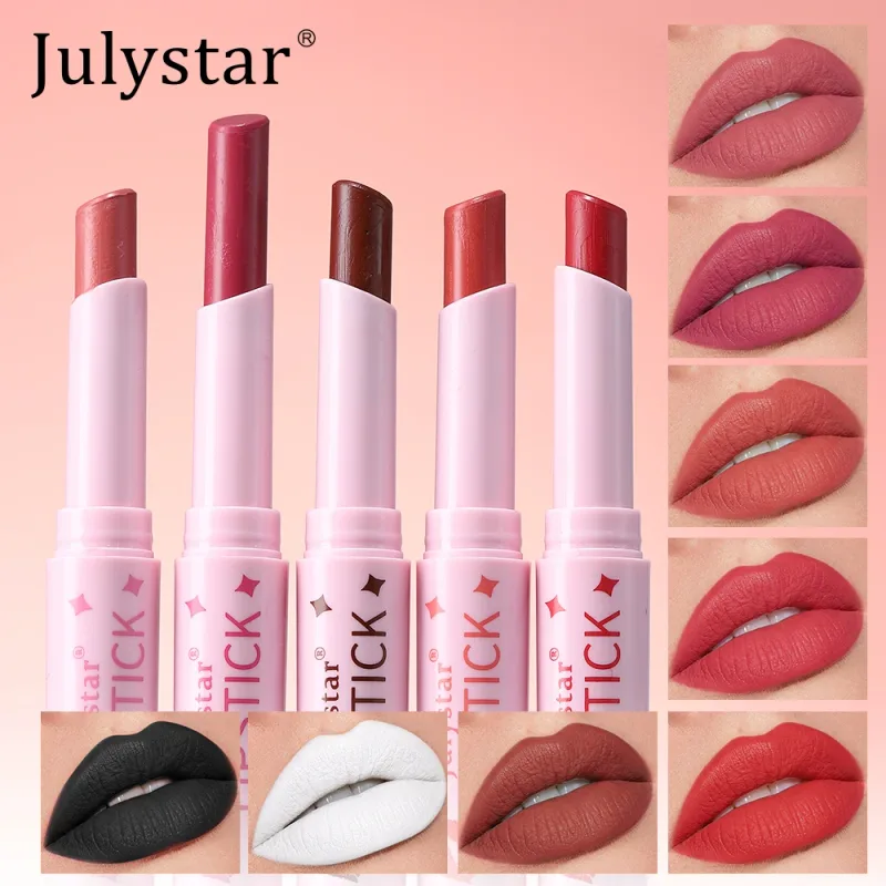 Brauner, mattierter Samt-Lippenstift für Make-up, 8 Farben, wasserfest, matt, Konturtönung, Lippenstift-Stift, langlebig, sexy, rosa, rote Lippenglasur — image 4