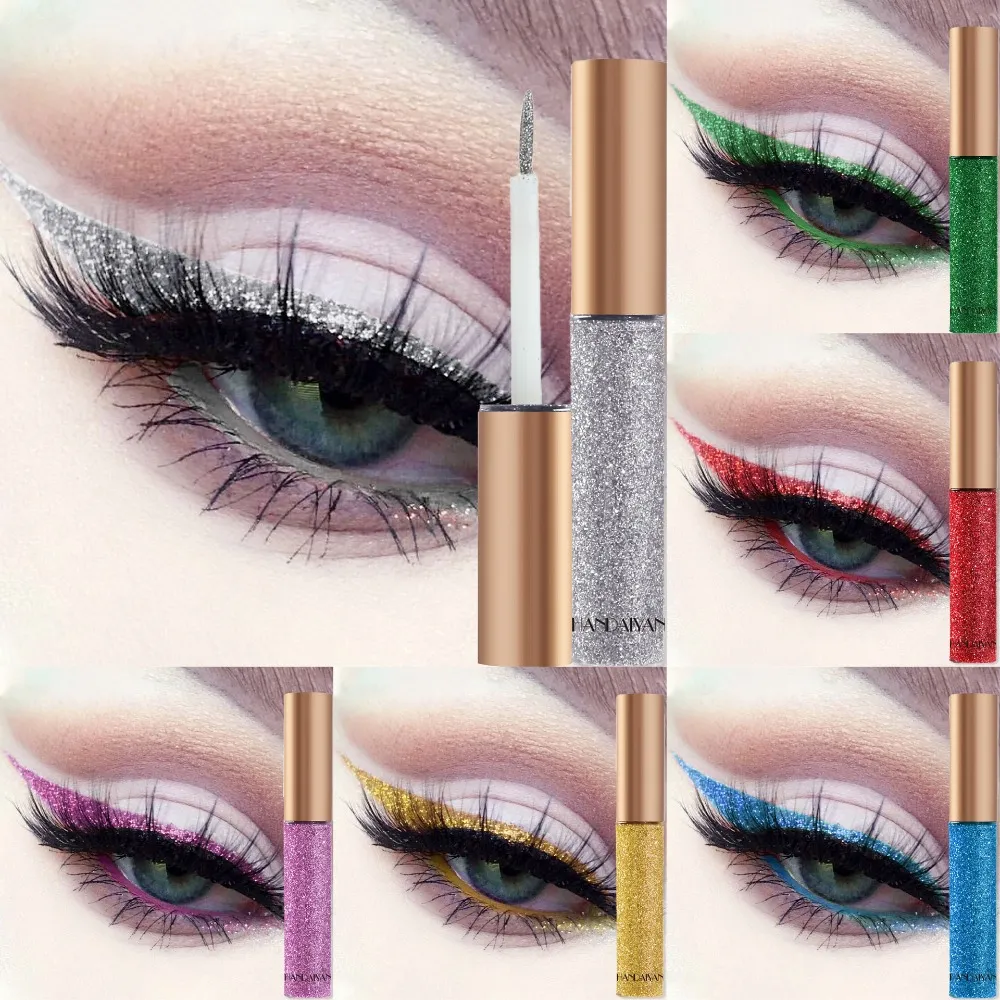 Glitzernder flüssiger Eyeliner-Stift, glitzerndes, hochglänzendes Pigment, Bühnendiamant-Lidschatten, langanhaltendes, wasserfestes Augen-Make-up — image 2