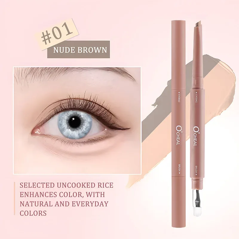 Double-Ended Liggende Zijderups Pen Natuurlijke Matte Shimmer Markeerstift Stick Langdurige Oog Bleekmiddel Voor Grotere Ogen Make-Up