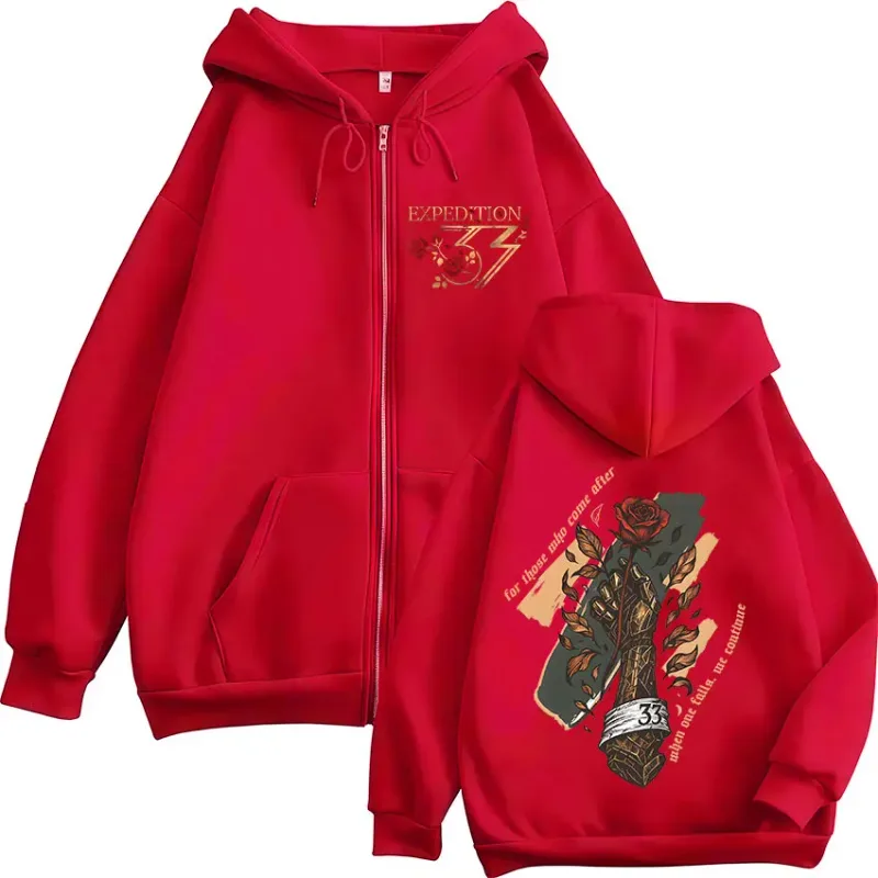 Game Clair Obscur Expedition 33 for Those Who Come After Zipper Hoodies Men Women Clothing Fashion Zip Up Sweatshirt Jacket Coat — image 4