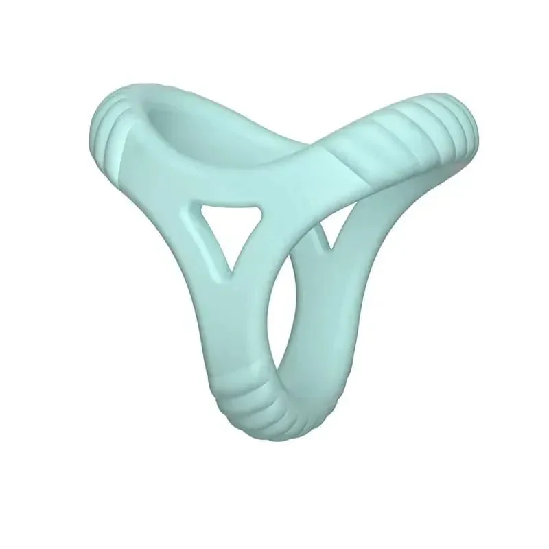 3 Holes Penis Cock Ring Sex Toys For Man Delay Ejaculation Erection Dick Enlarger Reusable Semen Cock Rings Stretcher Massager — image 8