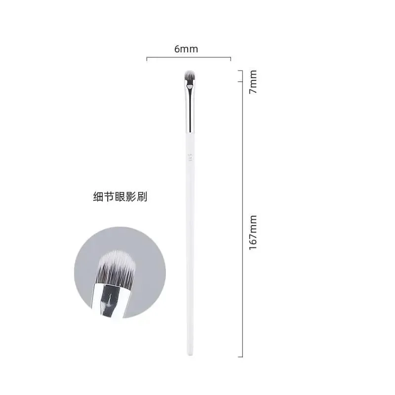 1pc Weiß Pulver Make-Up Pinsel 3D Flüssige Foundation Basis Make-up Pinsel Lidschatten blending Detail Gesicht Auge Concealer schönheit werkzeug — image 16