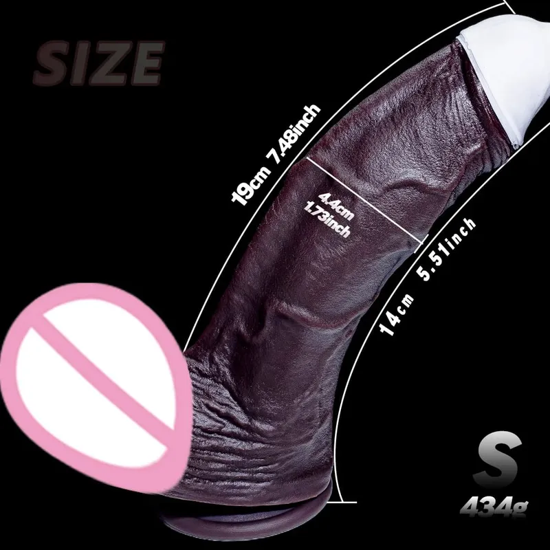 New Realistic Soft Double Silicone Big Dildo Vaginal Masturbation Suction Cup Porn Dick Woman Anal Sex Toy 2Colors Penis 6 Sizes — image 9