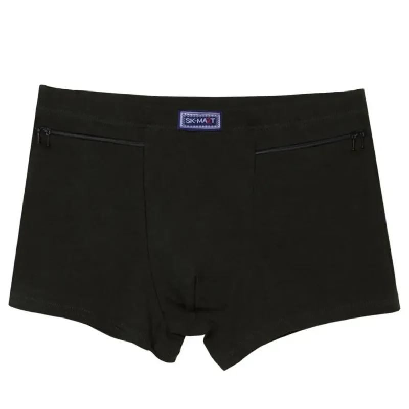 Tasche da uomo Slip antifurto Boxer Mutandine elastiche senza cuciture Tinta unita U-Bump Pantaloncini maschili Mutande Abbigliamento quotidiano